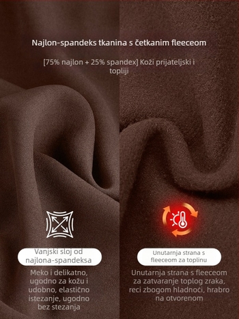 Ženska joga vanjska jakna sa zipom i stojećim ovratnikom, fleece toplo, uski kroj, dugi rukavi, dužina do bokova, 75% najlon + 25% elastan