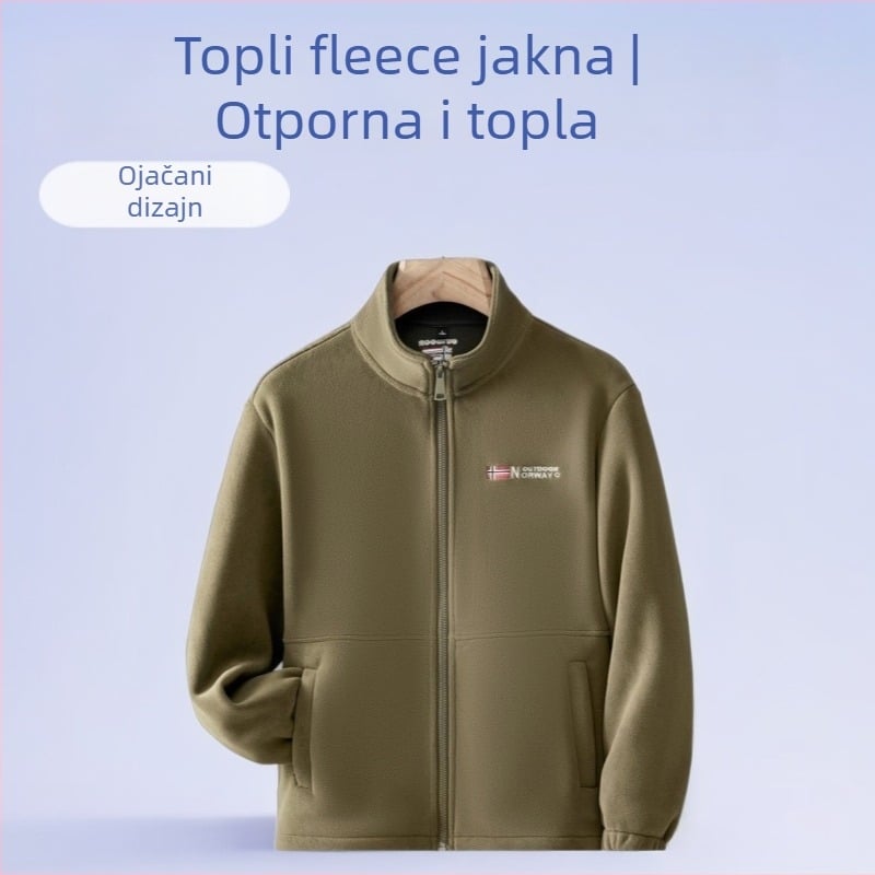 Flis jakna, kardigan stil, unisex, flis materijal, za zimu i jesen