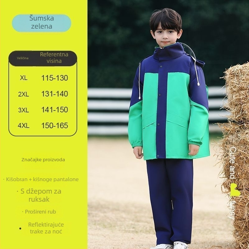 Kišni pončo, Oxford tkanina, debeli stil, za planinarenje, model 1002647089