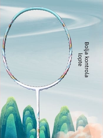 Reket badminton, okvir od karbonskih vlakana, za početnike, težina 75–79 g