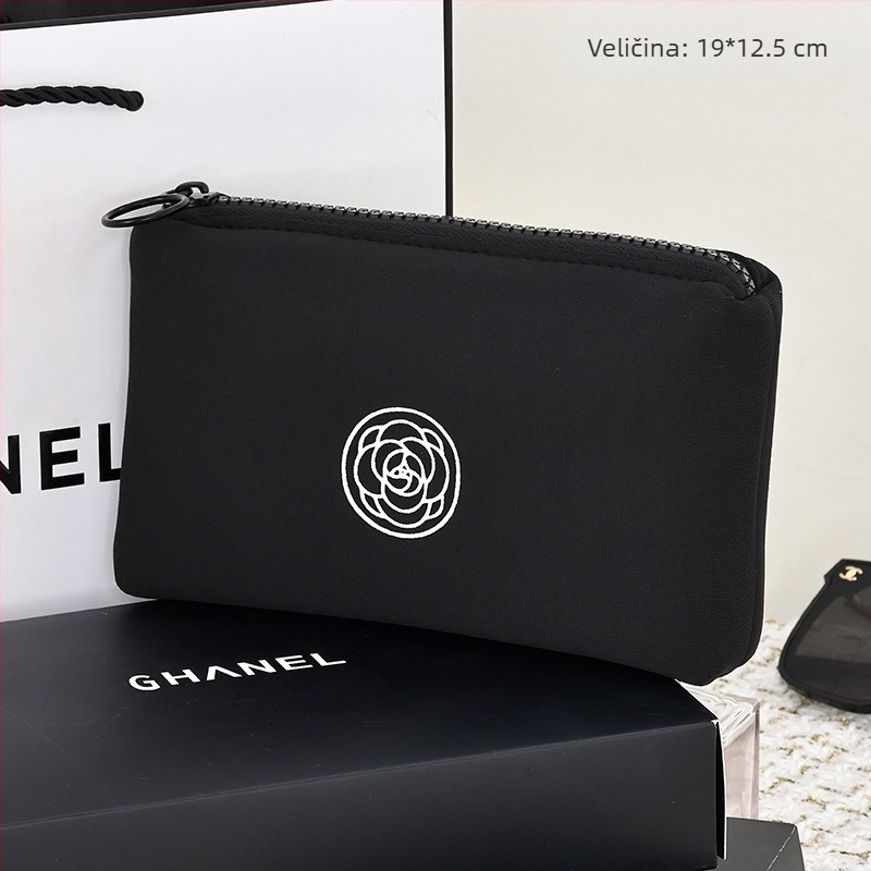 Platnena kozmetička torbica s cvjetnim uzorkom – za ruž, telefon, sat i ključeve; vodootporna, ultra lagana, suho/mokro odjeljak