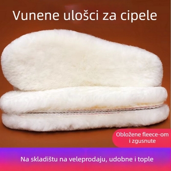 Cijela uložak od ovčje vune – topla, prozračna, unisex, za zimske sportske i casual cipele