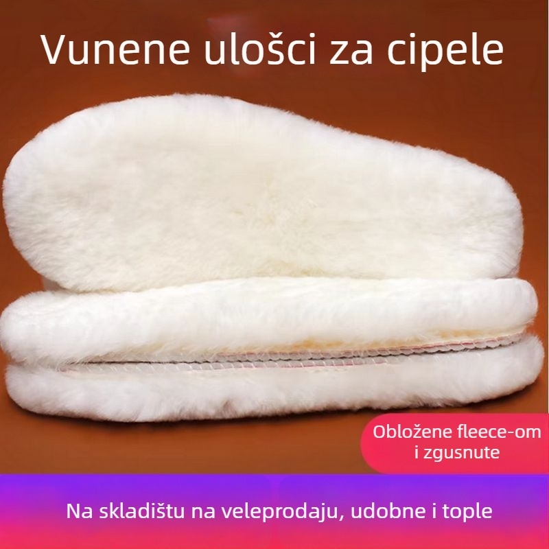 Cijela uložak od ovčje vune – topla, prozračna, unisex, za zimske sportske i casual cipele