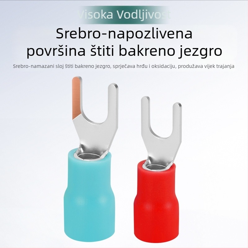 SV1.25-3 Hladno presirani terminalski blok, tip vilica, bakar, U-oblik, Plug-In kabelski terminal