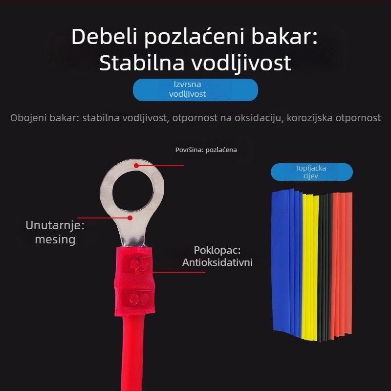 Fanlian Kutija terminalnih blokova — 350 blokova + 328 cijevi za toplinsku kontrakciju, ukupno 678 komada