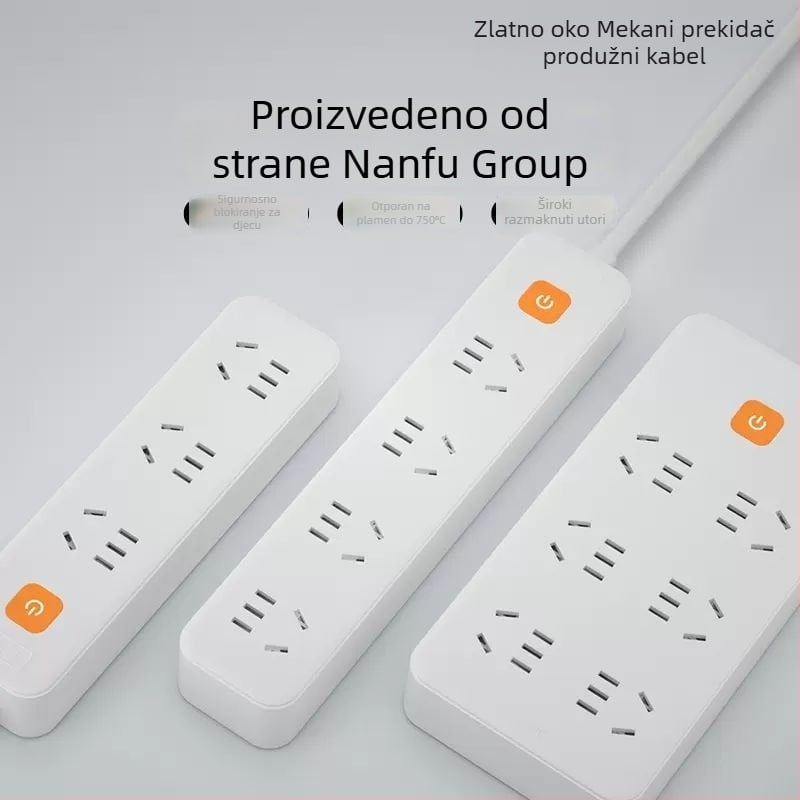 Nanfu Golden Eye Produžni Kabel s Utičnicama (Novi Nacionalni Standard)