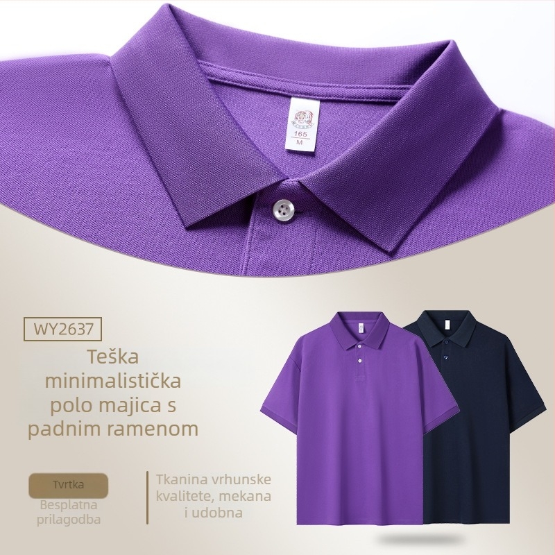 Polo majica s labavim krojem - kratka rukava - prozračna, odvodi vlagu - poliester smjesa 71-80%