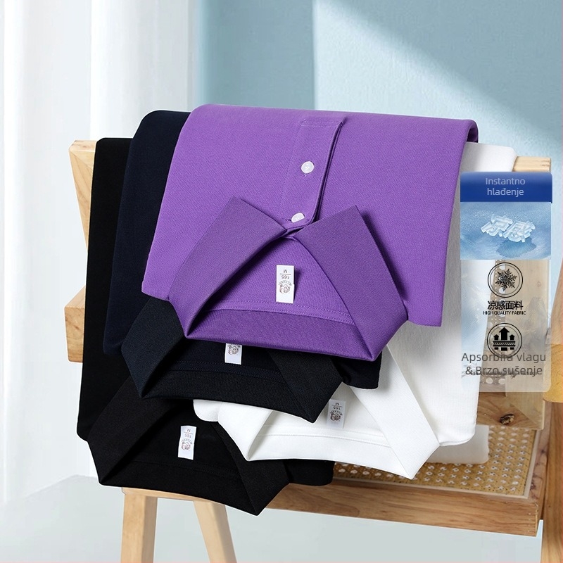 Polo majica s labavim krojem - kratka rukava - prozračna, odvodi vlagu - poliester smjesa 71-80%