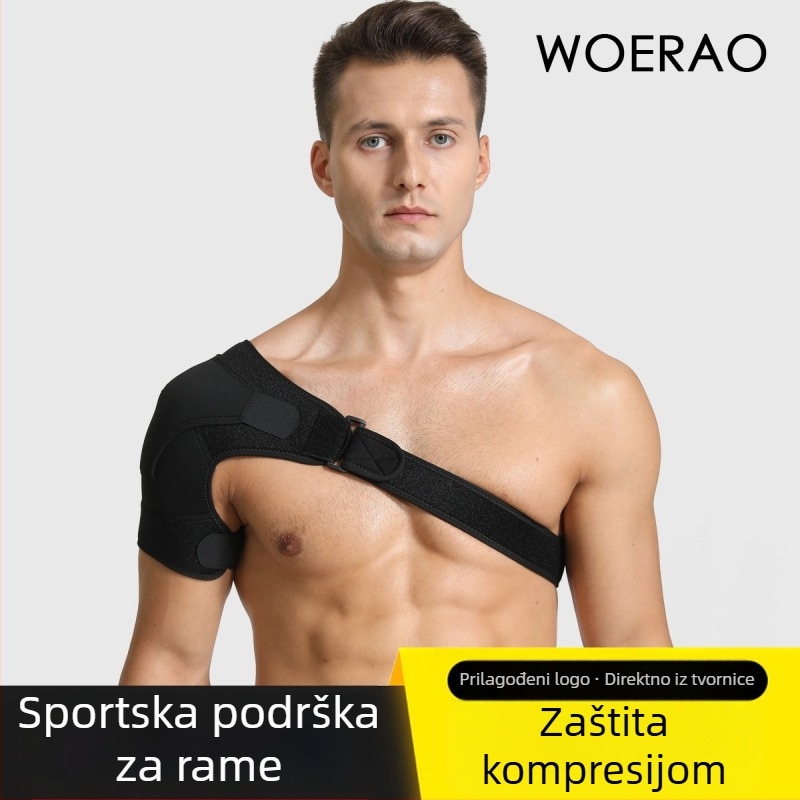 Ramenski štitnik s podesivim remenima, od spandeksa, za nogomet i zaštitu ramena odraslih