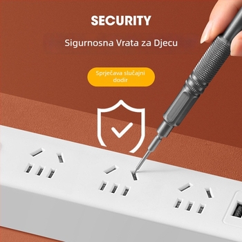 Produžni blok s USB, višefunkcijski, pojedinačno upravljive utičnice, nacionalni standard