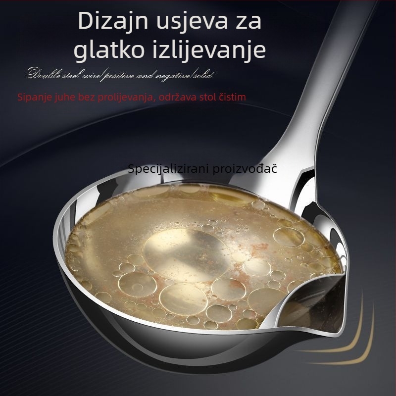 Žlica za odvajanje ulja – nehrđajući čelik 304, otporno na toplinu, kuhinjski skimmer i cjedilo za juhu