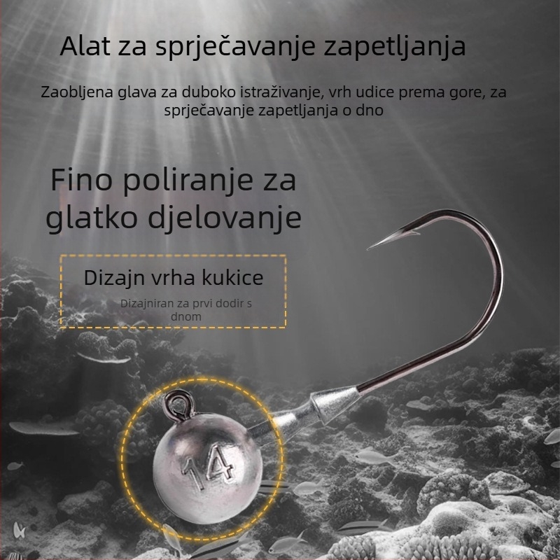 Kuka s olovnom glavom, bodljikava, 50 komada u kutiji, za rijeke, jezera i akumulacije — Thousand Carp Lai