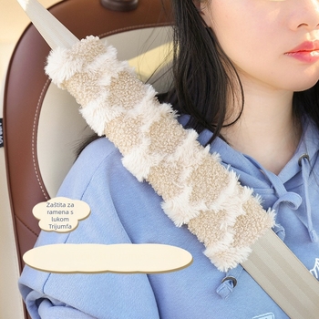 Podloška za kaiš sigurnosti automobila – pliš, Arc De Triomphe dizajn, 100 g, Blue Rain, prilagodljivo