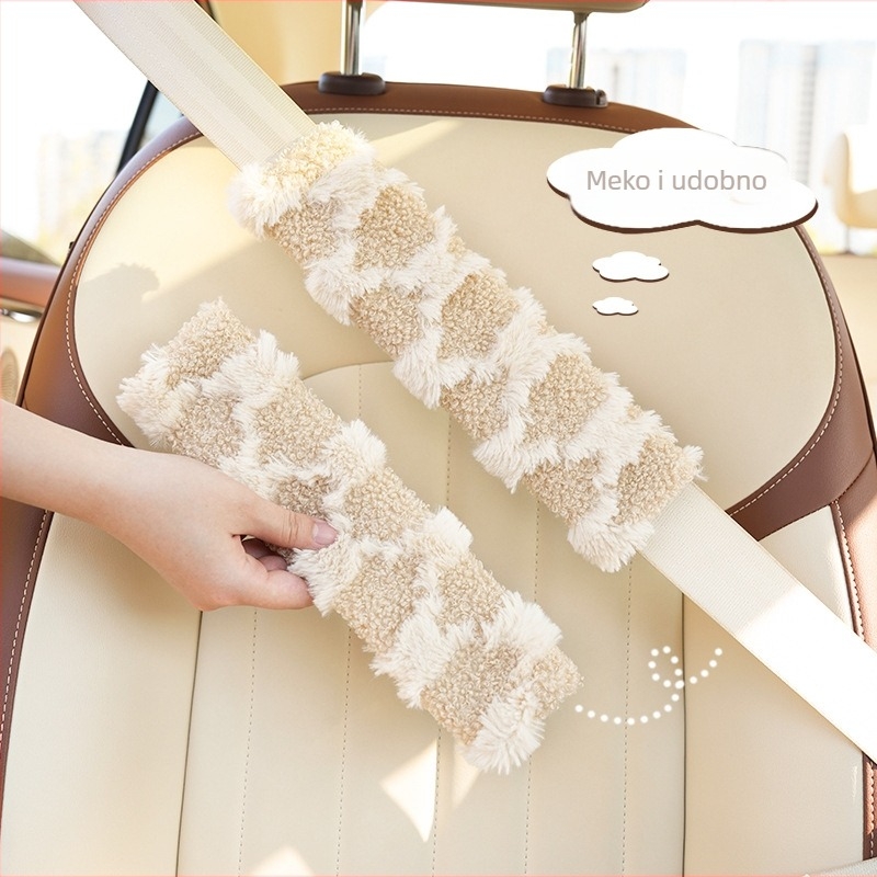 Podloška za kaiš sigurnosti automobila – pliš, Arc De Triomphe dizajn, 100 g, Blue Rain, prilagodljivo