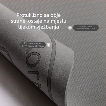 Mat za skakanje bez užeta za jogu s amortizacijom i površinom s protukliznim efektom; materijal: TPE; težina: 248 g; debljina: 6/8 mm; mogućnost prilagodbe
