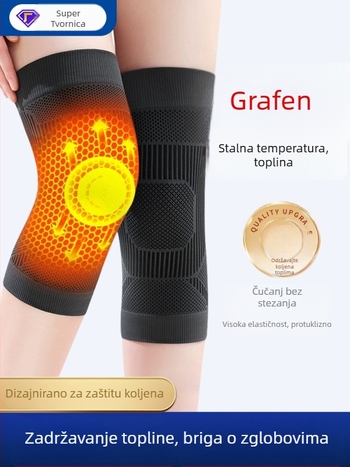 Zaštita koljena s protukliznom površinom i toplinom, poliester vlakna, univerzalni dizajn, za više sportova
