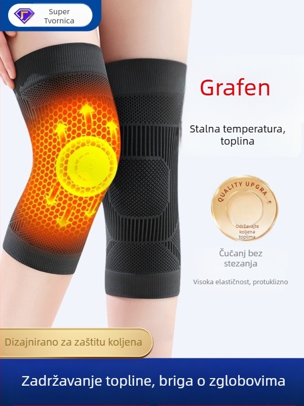 Zaštita koljena s protukliznom površinom i toplinom, poliester vlakna, univerzalni dizajn, za više sportova