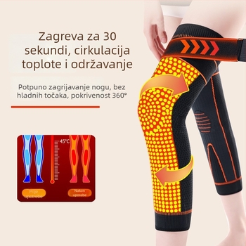 Prošireni samoodgrijavajući koljeni štitnik s protukliznim dizajnom i remenom, 8-satno grijanje