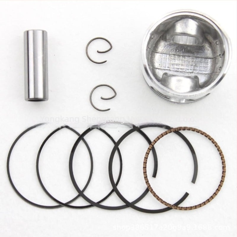 GOOFIT Set prstenova za piston za 70cc horizontalni motor XR70 CRF70 CT70 XL70 CL70 — tri lezaje za prstene, integrirani prsten, prsten s cilindričnom površinom, uljni prsten, plinski prsten