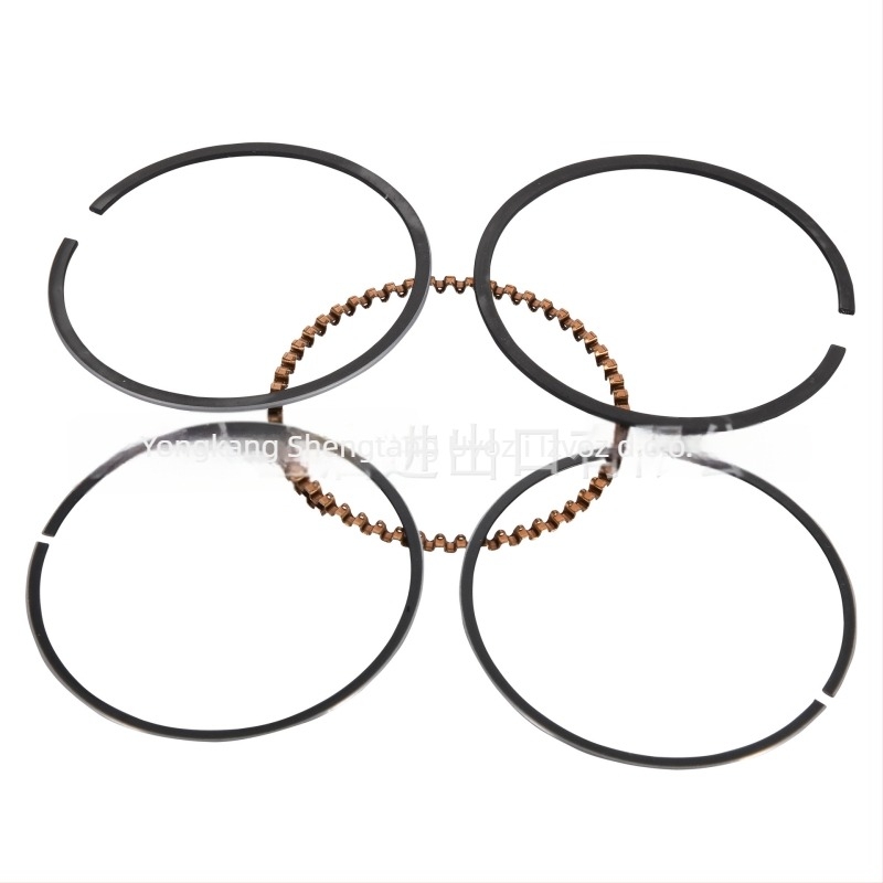 GOOFIT Set prstenova za piston za 70cc horizontalni motor XR70 CRF70 CT70 XL70 CL70 — tri lezaje za prstene, integrirani prsten, prsten s cilindričnom površinom, uljni prsten, plinski prsten