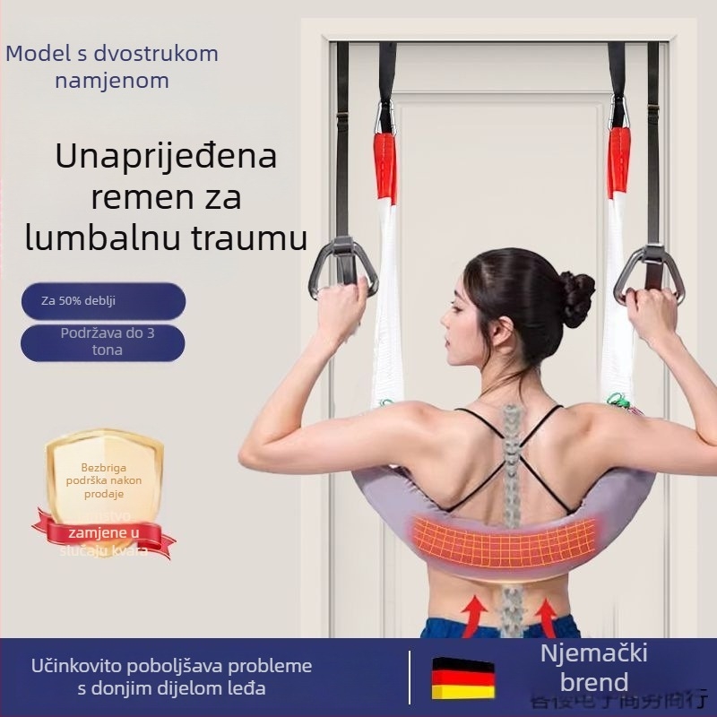 Pojas za vuču struka – istezanje lumbalnog dijela kralježnice, vuča vrata, viseći pojas, jedna šipka, kućna uporaba
