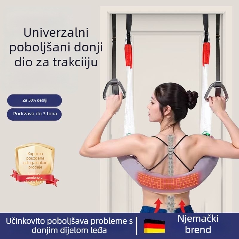 Pojas za vuču struka – istezanje lumbalnog dijela kralježnice, vuča vrata, viseći pojas, jedna šipka, kućna uporaba
