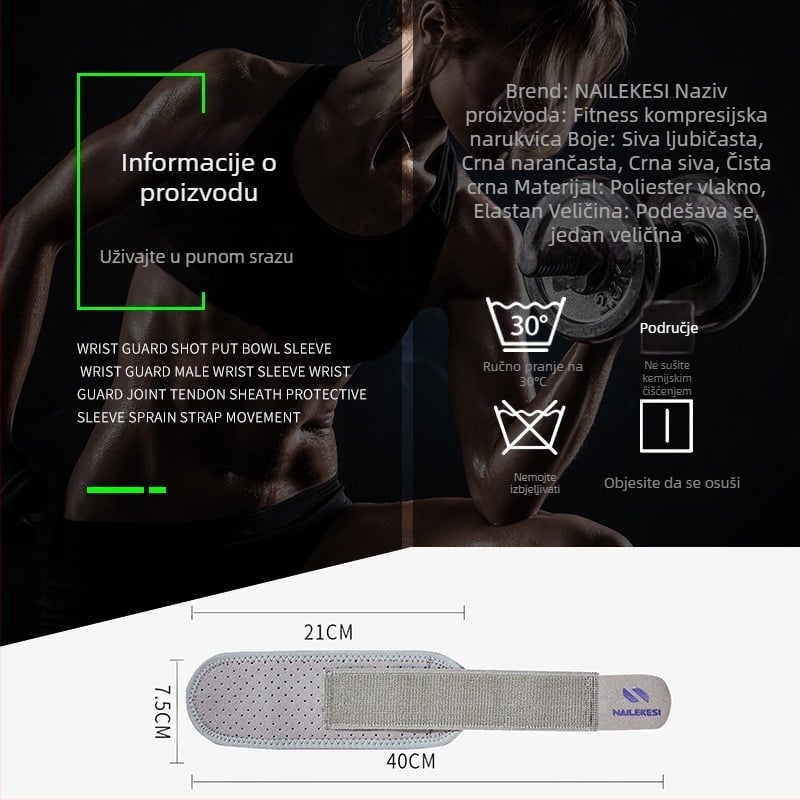 Relix Kompresijski zaštitnik zapešća za odrasle – Mercerized tkanina, SBR, najlon, spandex; pogodan za fitness i sportove (košarka, odbojka, stolni tenis, badminton)