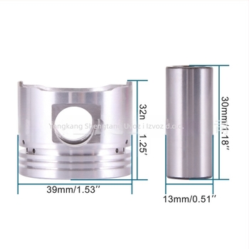 Goofit Set prstenova klipa za Gy6 50cc 139QMB Taotao Baja Jonway Lance – 3 žljebi za prsten, integrirani prsten, prsten s cilindričnom površinom, aluminij, kod K082-010