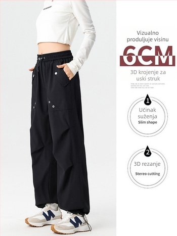 Jade Grape ženske radne hlače - visoki pas, duge, casual/workwear stil, poliester/spandeks, otporne na vjetar i vodu, za outdoor planinarenje, jesen 2025
