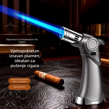 Troplamenasti zapaljivač otporan na vjetar za cigarete i vanjske roštilje, butansko gorivo, metalno kućište