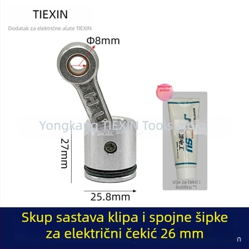 Set klipa za električni čekić - klip, prstenovi klipa, pinovi klipa, spojni rod, ulje cilindra