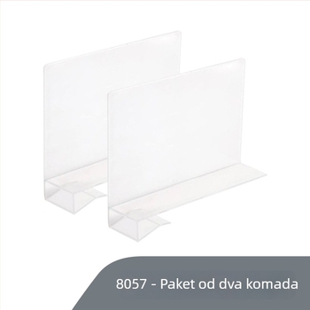 Plastični pregradni dijelnik ormara s klipom, bez montaže, na radnoj površini (1 sloj • materijal HIPS • za kozmetiku i kuhinjsko skladištenje)