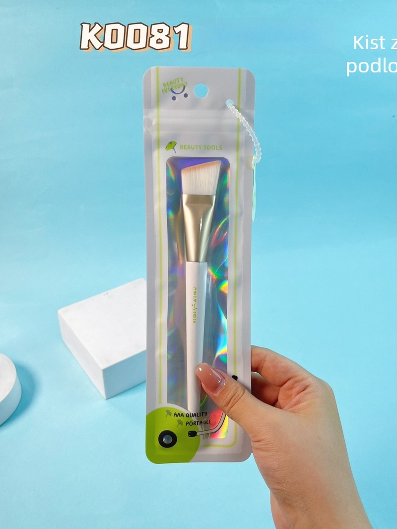 Keqi Set kistova za korektor — prijenosni, sintetička vlakna, drvena drška, torbica za nošenje