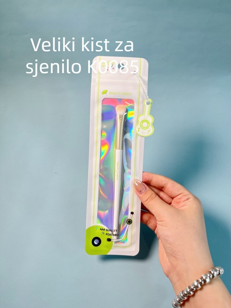 Keqi Set kistova za korektor — prijenosni, sintetička vlakna, drvena drška, torbica za nošenje