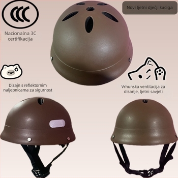 Dječja kaciga u japanskom stilu, ABS, polu-kaciga, za djecu, za off-road vožnju skuterom i biciklom za ravnotežu, 3C certifikat.