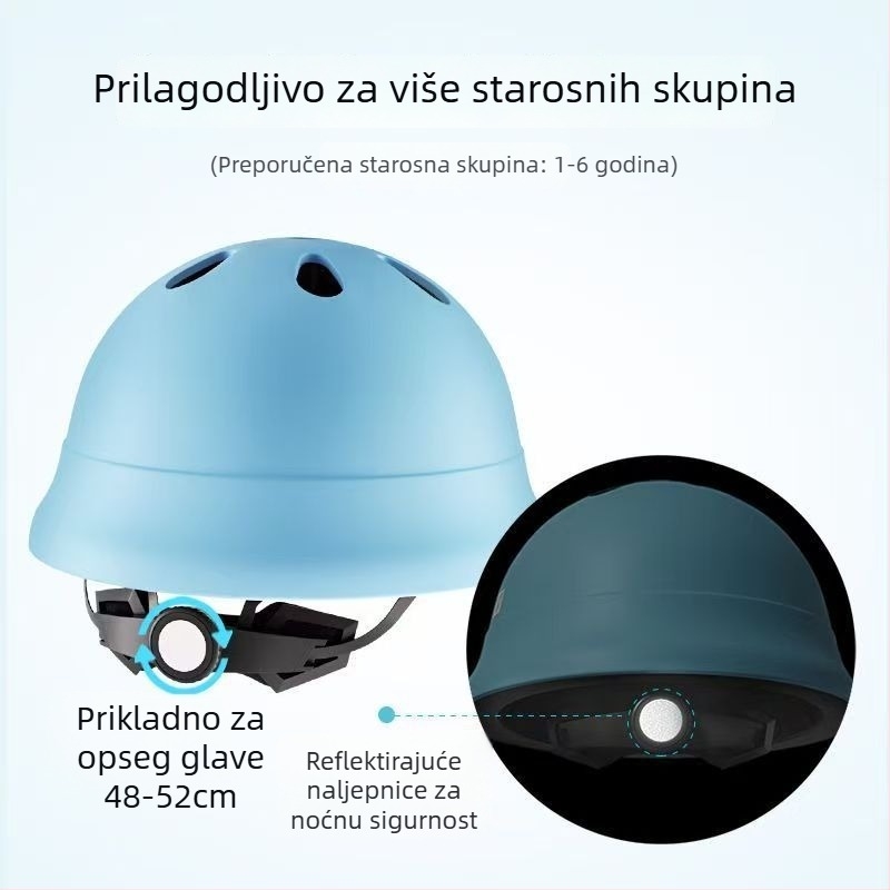 Dječja kaciga u japanskom stilu, ABS, polu-kaciga, za djecu, za off-road vožnju skuterom i biciklom za ravnotežu, 3C certifikat.