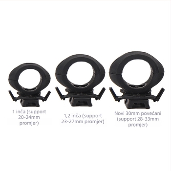 Pribor za kacigu za biciklizam s bočnim osvjetljenjem i nosačem; materijal: najlon plastika; marka Shellfish; prilagodljiva obrada; otisnuti logo; licencirana privatna oznaka