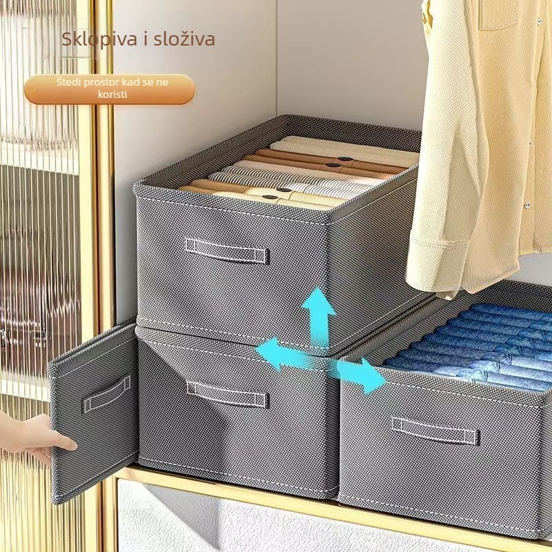 Kutija za pohranu odjeće – tkanina, sklopiva, kapacitet 50 L, moderan minimalistički stil