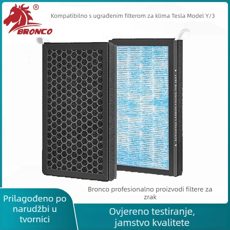 Filter za automobilsku kabinu Tesla Model 3/Y, HEPA aktivni ugljen, kompozitni filter (Brend: Berland; Porijeklo: Dongguan; Prikladni modeli: Tesla; Model: Pogodno za Model Y filter)
