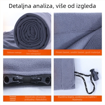 Spavaća vreća za odrasle od flisa s odvojivom i pranom unutarnjom postavom, konstrukcija omotnica, težina 650 g, pogodna za vanjsku i unutarnju upotrebu