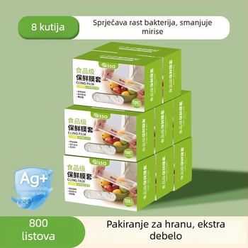 Antibakterijski pokrov folije za očuvanje svježine, jednokratne vrećice za hranu, kuhinjska folija s podesivim zatvaranjem