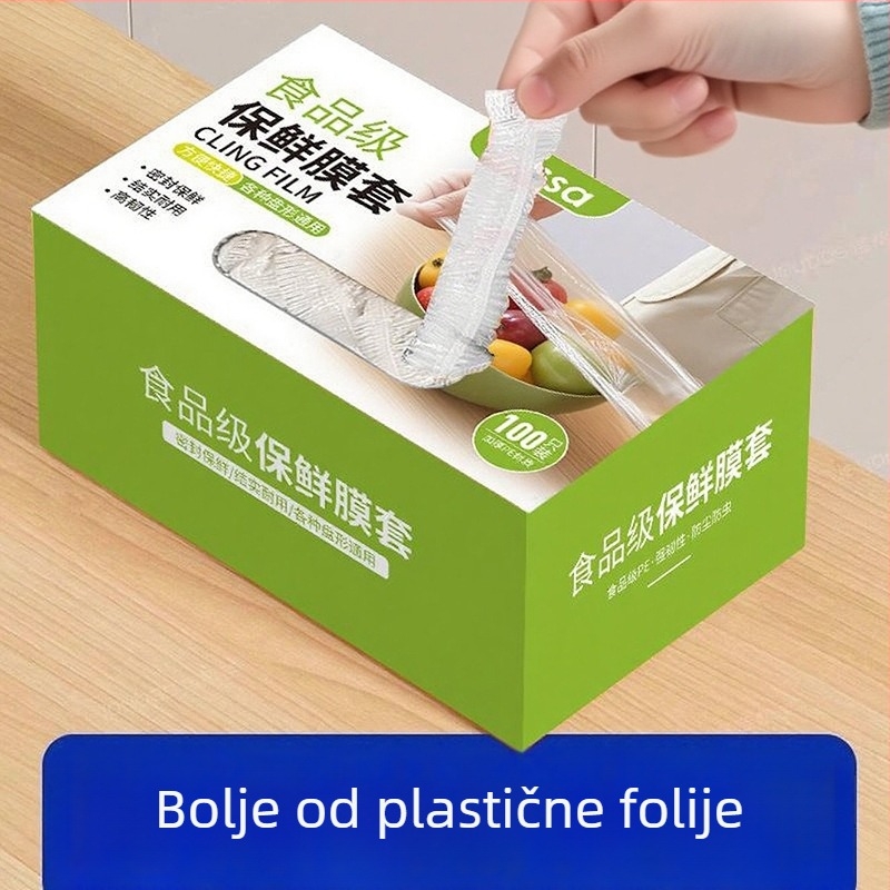 Antibakterijski pokrov folije za očuvanje svježine, jednokratne vrećice za hranu, kuhinjska folija s podesivim zatvaranjem