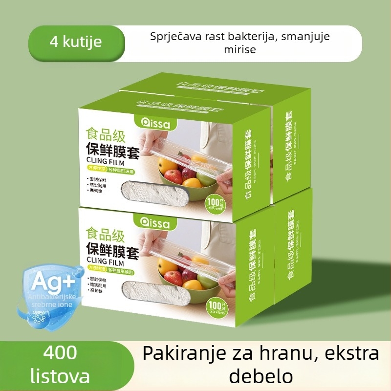 Antibakterijski pokrov folije za očuvanje svježine, jednokratne vrećice za hranu, kuhinjska folija s podesivim zatvaranjem