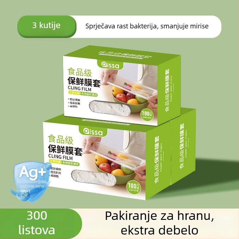 Antibakterijski pokrov folije za očuvanje svježine, jednokratne vrećice za hranu, kuhinjska folija s podesivim zatvaranjem