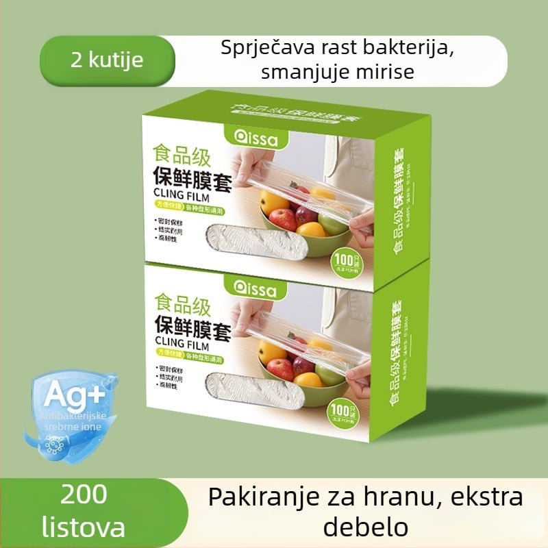 Antibakterijski pokrov folije za očuvanje svježine, jednokratne vrećice za hranu, kuhinjska folija s podesivim zatvaranjem