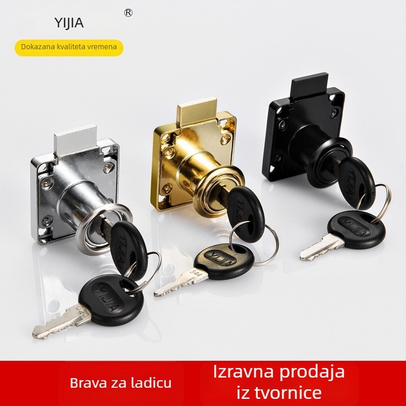 Brava za ladicu uredskog stola, CTS model, cinkovo legura, za ladice, moderan minimalistički stil