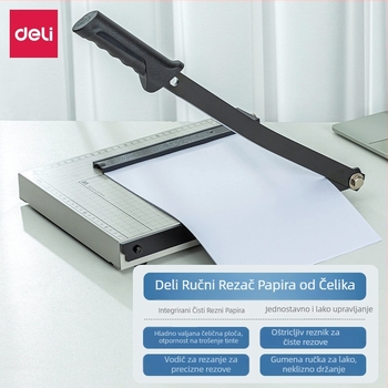 Deli 8014 Metalni rezač papira – Ručni, A4, Kapacitet 8 listova