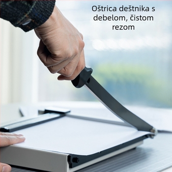 Deli 8014 Metalni rezač papira – Ručni, A4, Kapacitet 8 listova