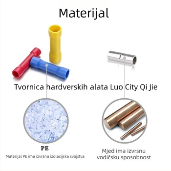 Set od 1280 predizoliranih crimp terminala u kutiji, međupoveznik; materijal: Tool Steel