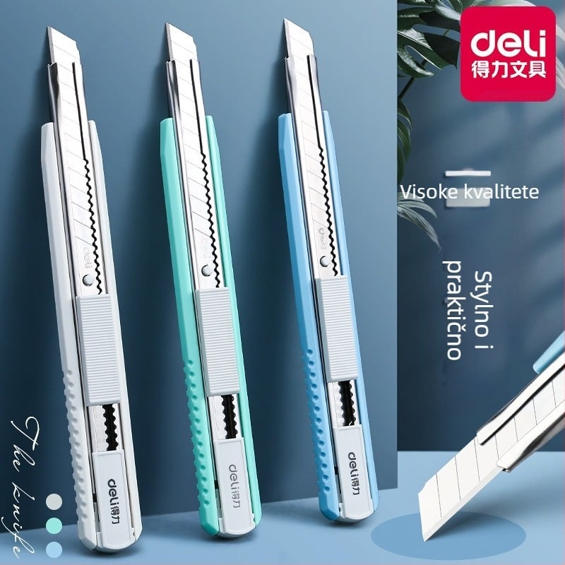 Deli 2086 Nož za umjetnost – ABS, oštrica 0,4×9×80 mm, težina 0,07 kg